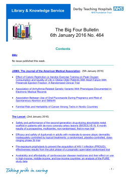 The Big Four Bulletin 6th January 2016 No. 464
