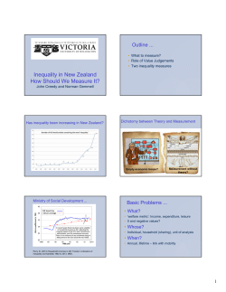 Inequality in New Zealand How Should We Measure It?