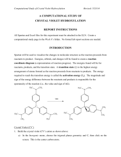 a computational study of crystal violet hydroxylation report