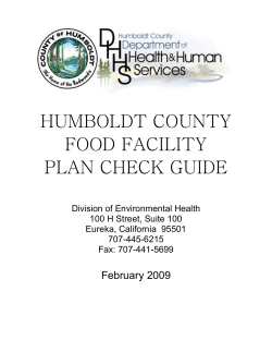 Humboldt County Food Facility Plan Check Guide