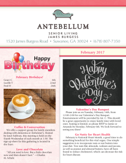 Antebellum James Burgess Newsletter February 2017