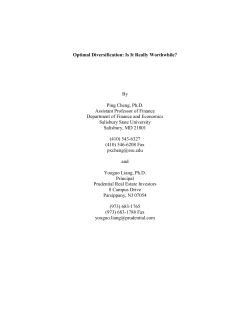 Optimal Diversification: Is It Really Worthwhile?