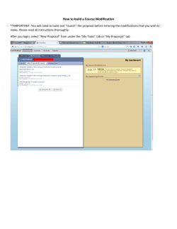 How to build a Course Modification