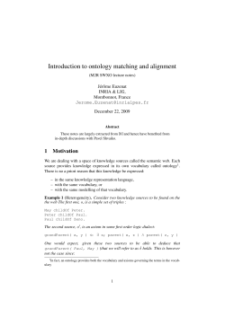 Introduction to ontology matching and alignment