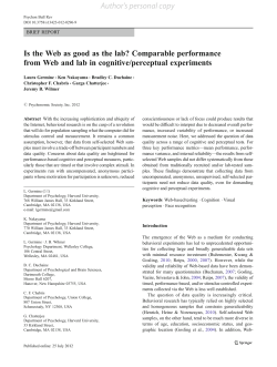 Is the Web as good as the lab? Comparable