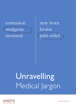 Unravelling Medical Jargon, Write Group, Jargon