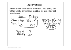 Age Problems solved