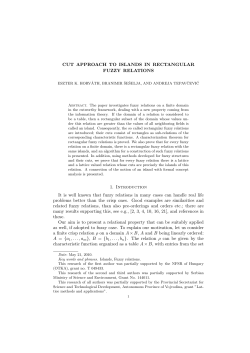 CUT APPROACH TO ISLANDS IN RECTANGULAR FUZZY