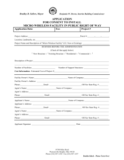 Application for Consent to Install Micro Wireless Facility App
