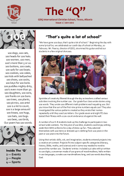 The &ldquo;Q&rdquo; 100 - GDQ International Christian School