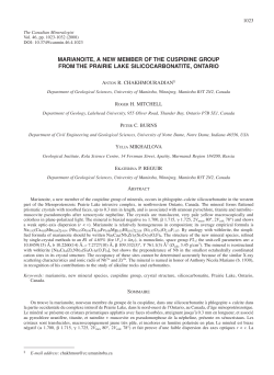 marianoite, a new member of the cuspidine group from the prairie