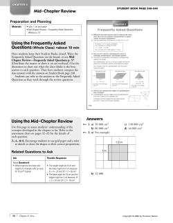 Mid-Chapter Review Using the Frequently Asked Using the Mid