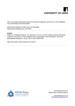 Enhanced magnetic coercivity of &alpha;-FeO obtained from carbonated 2