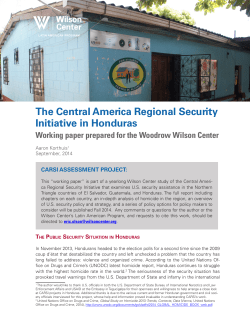 The Central America Regional Security Initiative in Honduras