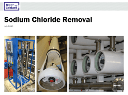 Sodium Chloride Removal