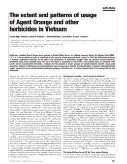 The extent and patterns of usage of Agent Orange