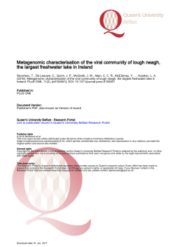 Metagenomic characterisation of the viral community of lough