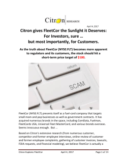 but most importantly, for Customers.