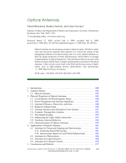 Optical Antennas - ETHZ / Photonics
