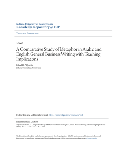 A Comparative Study of Metaphor in Arabic and English General