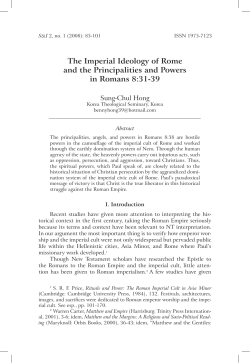 The Imperial Ideology of Rome and the Principalities and Powers in