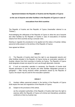 Agreement between the Republic of Austria and the