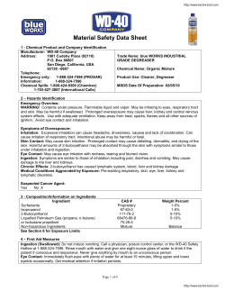 Material Safety Data Sheet (MSDS) - Techni-Tool