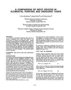 a comparison of input devices in elemental pointing