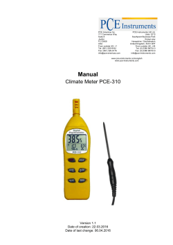 manual psychrometer PCE-310