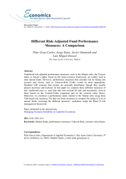 Different Risk-Adjusted Fund Performance Measures: A Comparison
