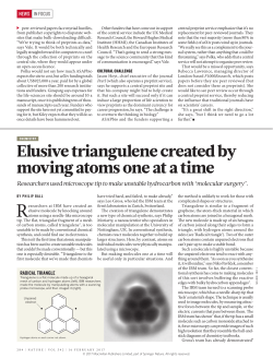 Elusive triangulene created by moving atoms one at a time