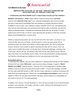 for immediate release american girl`s 2016 girl of the year&trade; dives