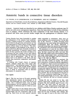 Amniotic bands in connective tissue disorders