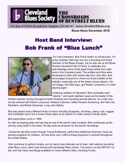 Bob Frank of &ldquo;Blue Lunch&rdquo;