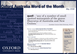Oxford Australia Word of the Month