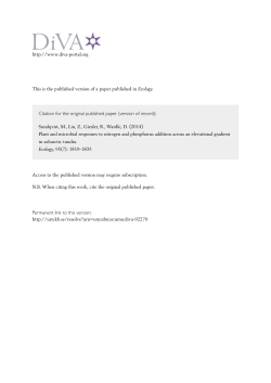 Plant and microbial responses to nitrogen and phosphorus addition