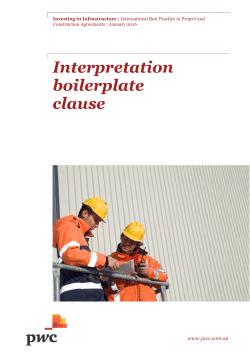 Interpretation boilerplate clause