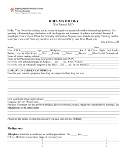 rheumatology - Dignity Health