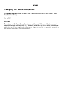 TCKS Parent Survey - Traut Core Knowledge School