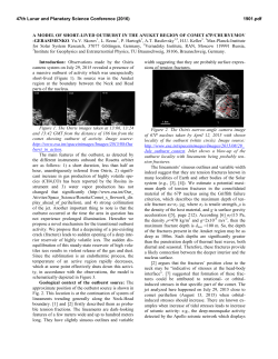 A Model of Short-Lived Outburst in the Anuket Region of Comet 67P