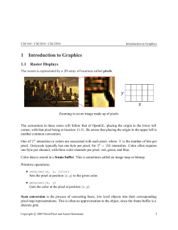 1 Introduction to Graphics