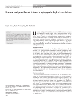 Unusual malignant breast lesions: imaging