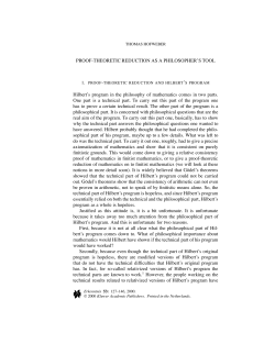 Proof-Theoretic Reduction As A Philosopher`s Tool