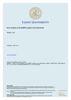 Error analysis of the SORP4 sorption