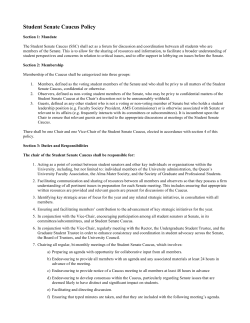 Student Senate Caucus Policy
