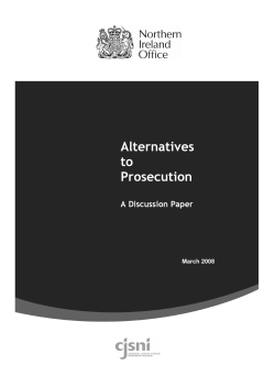 Alternatives to Prosecution