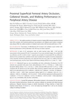 Proximal Superficial Femoral Artery Occlusion, Collateral Vessels