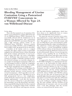 Bleeding Management of Uterine Conization Using a