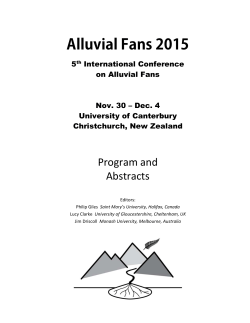 Alluvial Fans 2015 Meeting