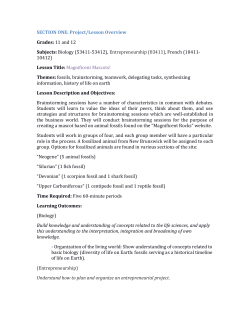 SECTION ONE: Project/Lesson Overview Grades: 11 and 12